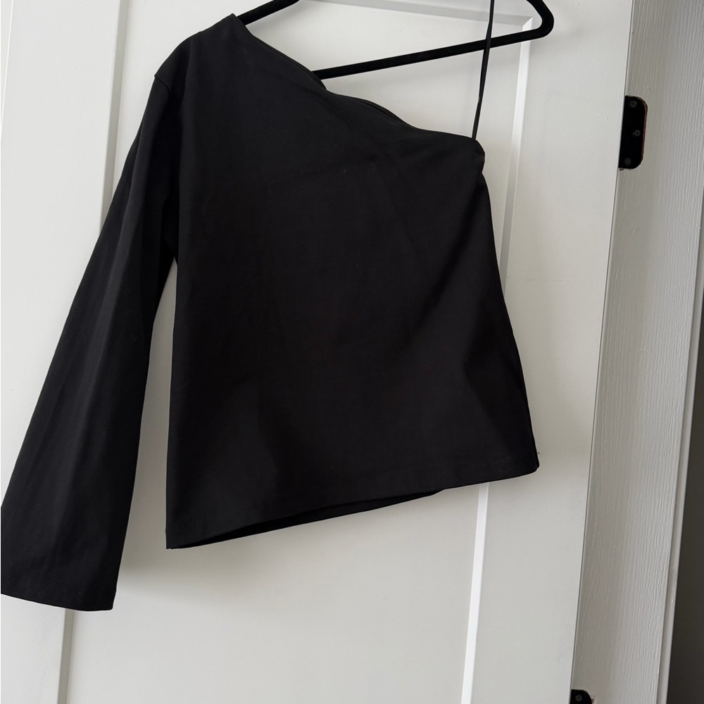Banana Republic Black Asymmetrical Blouse